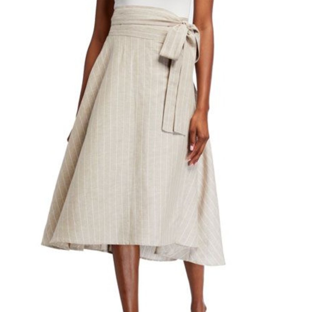 New with tag Neiman Marcus wrap linen skirt